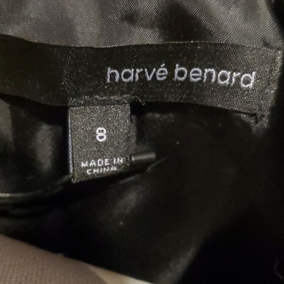 Harve' Bernard Black W/White Hem Dress Size 8 - Picture 5 of 8